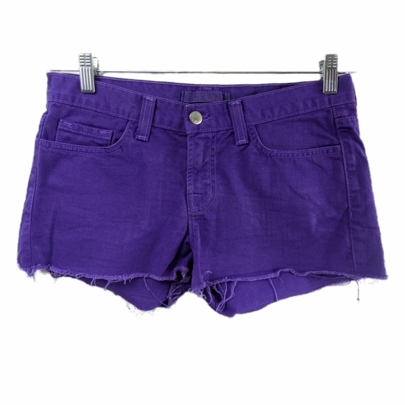 J Brand Cut Off Short Bright Purple Sz 26 - Picture 1 of 10